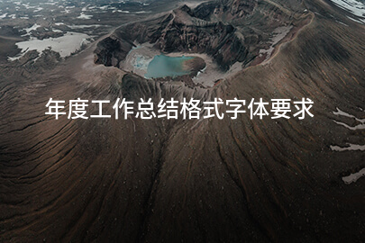 年度工作总结格式字体要求