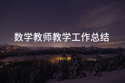 数学教师教学工作总结