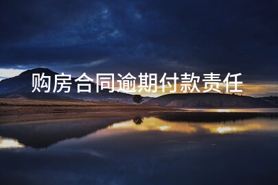 购房合同逾期付款责任