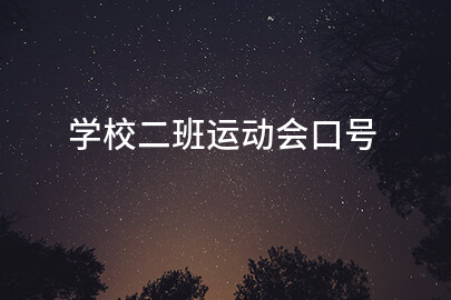 学校二班运动会口号
