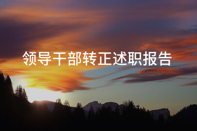 领导干部转正述职报告