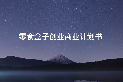 零食盒子创业商业计划书