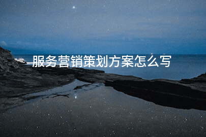 服务营销策划方案怎么写