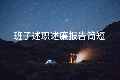 班子述职述廉报告简短