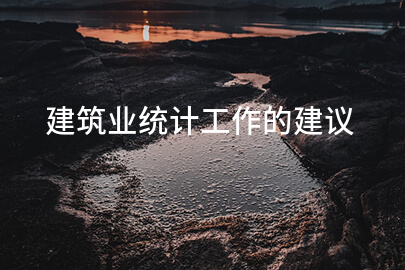 建筑业统计工作的建议
