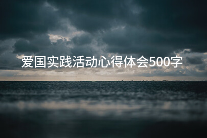爱国实践活动心得体会500字