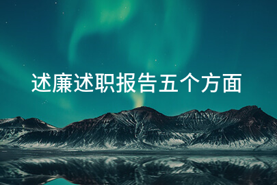 述廉述职报告五个方面