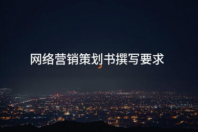 网络营销策划书撰写要求