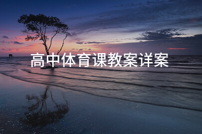 高中体育课教案详案