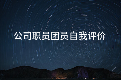 公司职员团员自我评价