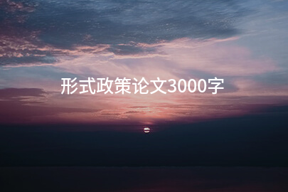 形式政策论文3000字