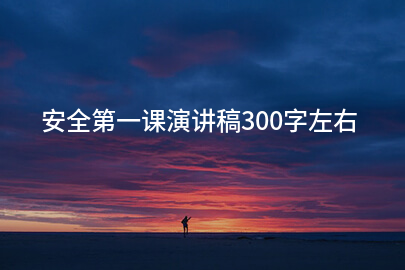 安全第一课演讲稿300字左右