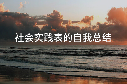 社会实践表的自我总结