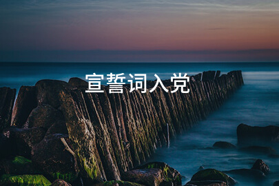 宣誓词入党