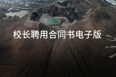 校长聘用合同书电子版