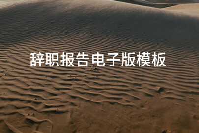 辞职报告电子版模板