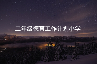 二年级德育工作计划小学