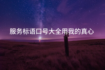 服务标语口号大全用我的真心