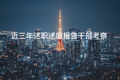 近三年述职述廉报告干部考察