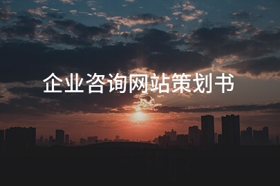 企业咨询网站策划书