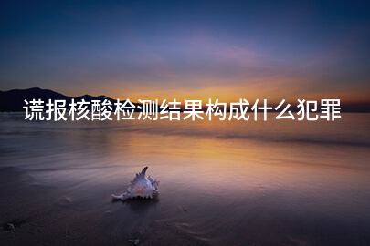 谎报核酸检测结果构成什么犯罪