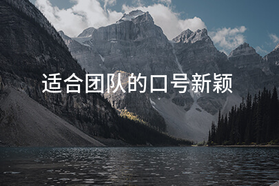 适合团队的口号新颖