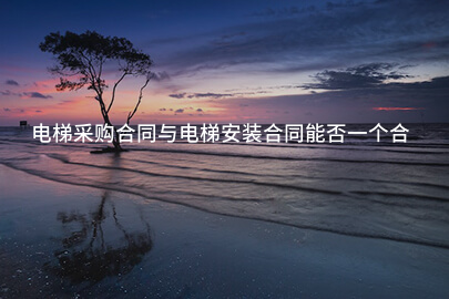 电梯采购合同与电梯安装合同能否一个合同