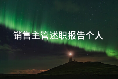 销售主管述职报告个人