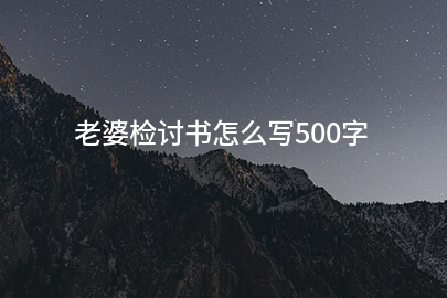 老婆检讨书怎么写500字