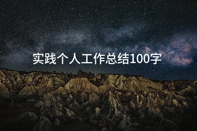 实践个人工作总结100字