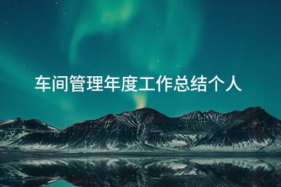 车间管理年度工作总结个人