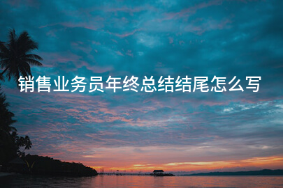 销售业务员年终总结结尾怎么写