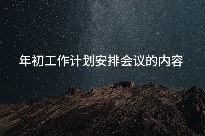 年初工作计划安排会议的内容