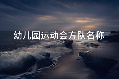 幼儿园运动会方队名称