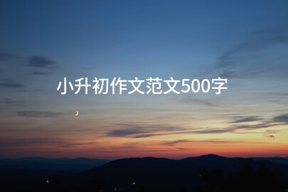 小升初作文范文500字