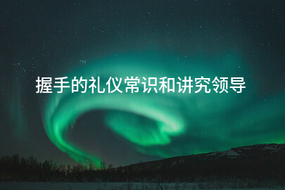 握手的礼仪常识和讲究领导