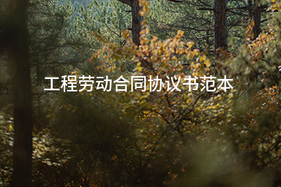 工程劳动合同协议书范本