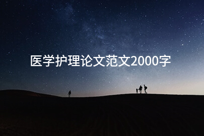 医学护理论文范文2000字