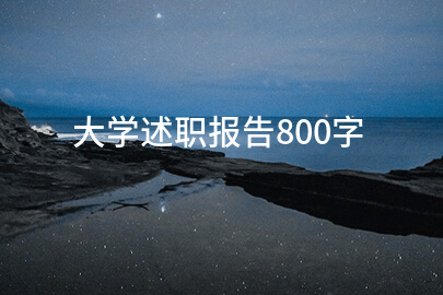 大学述职报告800字