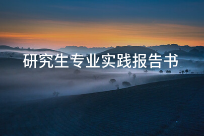 研究生专业实践报告书