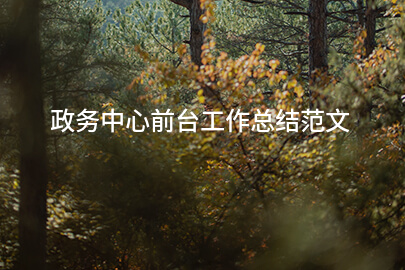 政务中心前台工作总结范文