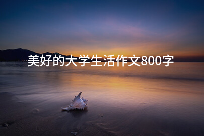 美好的大学生活作文800字