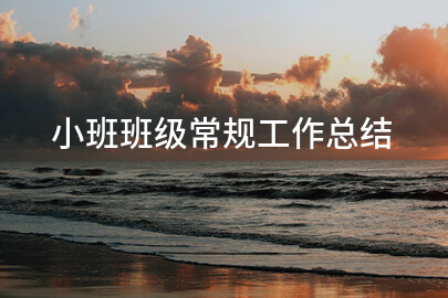 小班班级常规工作总结