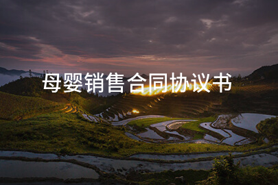母婴销售合同协议书