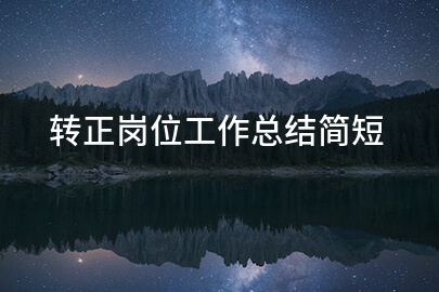 转正岗位工作总结简短