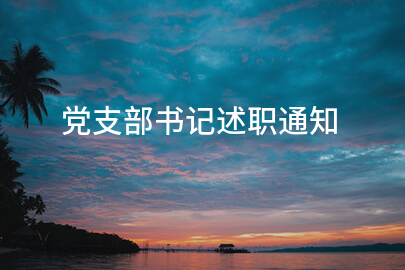 党支部书记述职通知