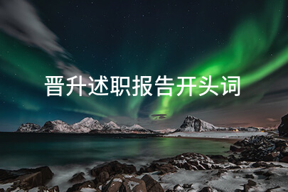 晋升述职报告开头词