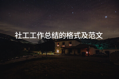 社工工作总结的格式及范文