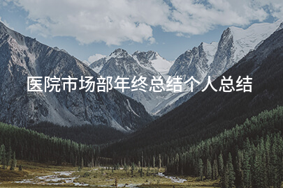 医院市场部年终总结个人总结