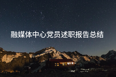 融媒体中心党员述职报告总结